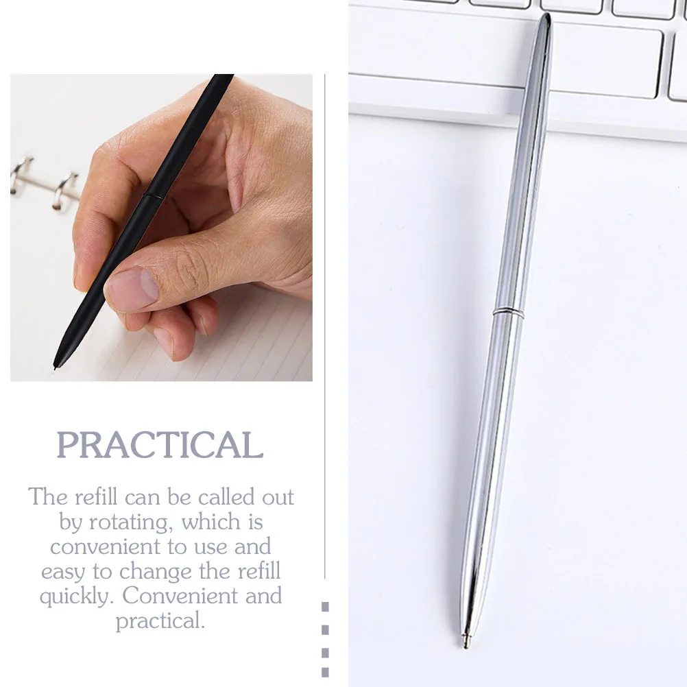 

8Pcs Metal Ball-Point Pens Smooth Writing Clear Refill Convenient Change Practical Business Pens Presents