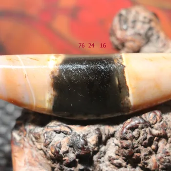 UPD0316A11Energy Tibetan old agate 1 wide line healer raindrop hole horn Sh dZi beads LS RLKbrother top quality