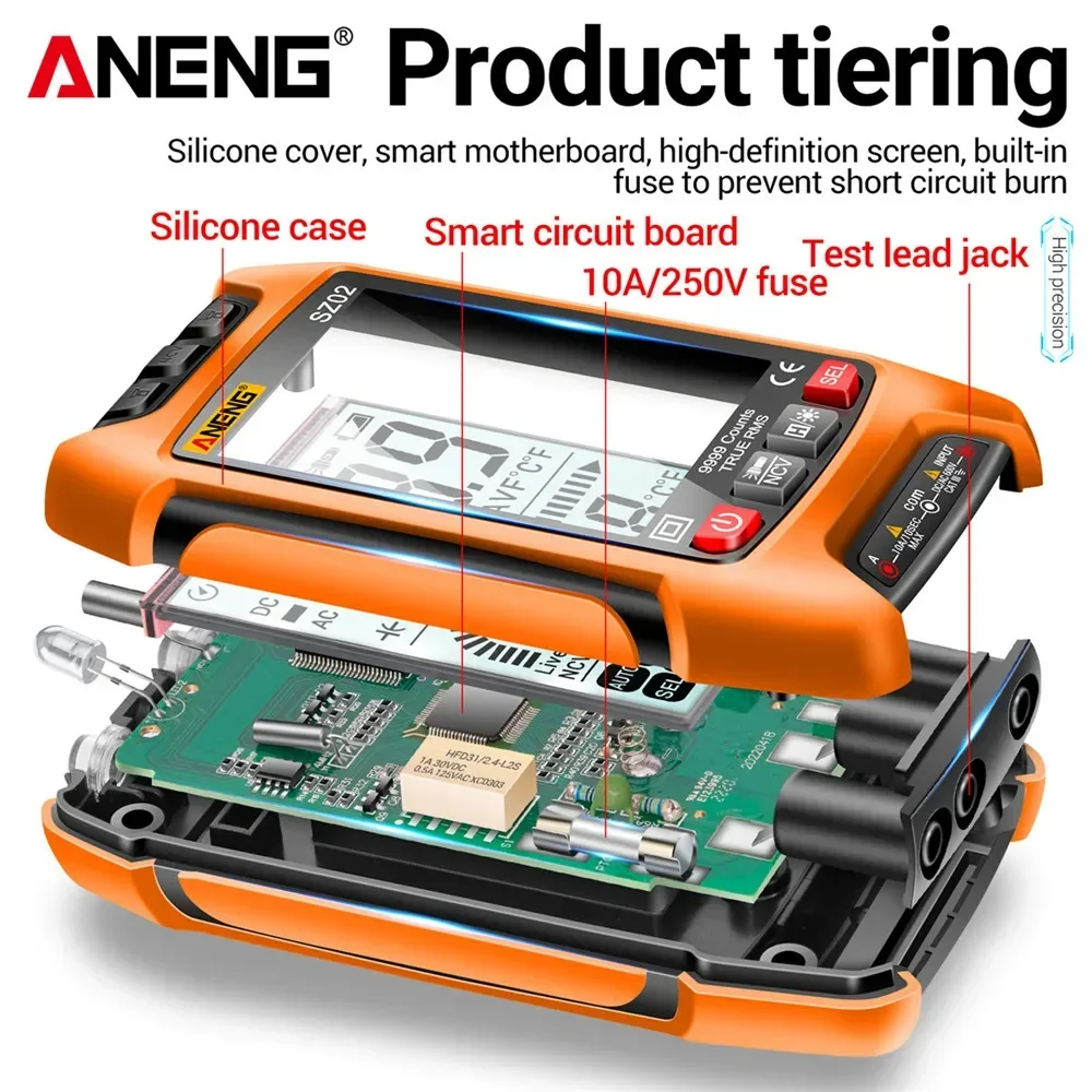 ANENG SZ01/SZ02 Diode Tester Professional Digital Multimeter True RMS Smart AC/DC Current Voltage Auto Range Multimetres Tools