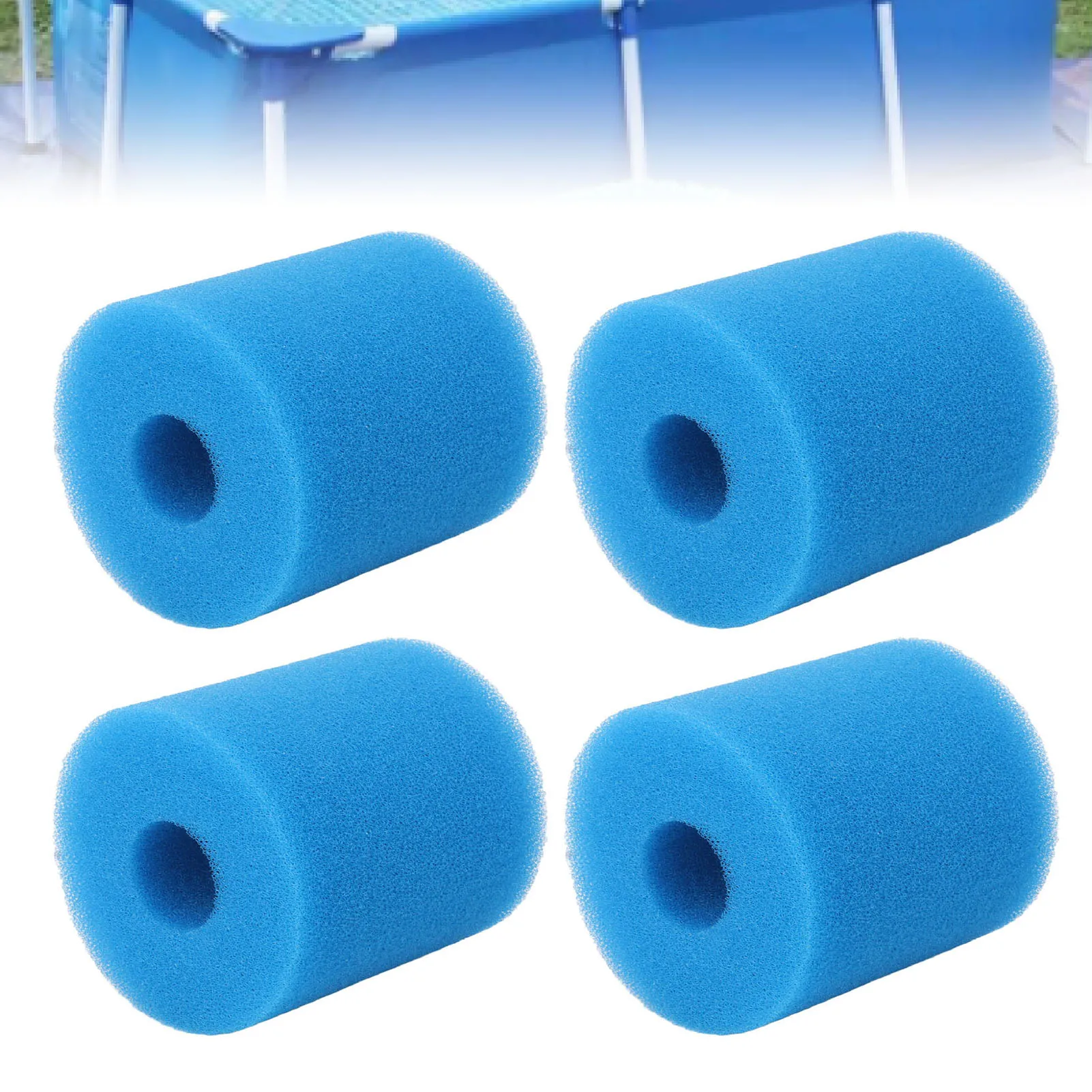 E5 4PCS Pool Filter Sponge Reusable Washable TYPE H Swimming Pool Filter Foam for Pool Purification Sponge for Sewage Treatment