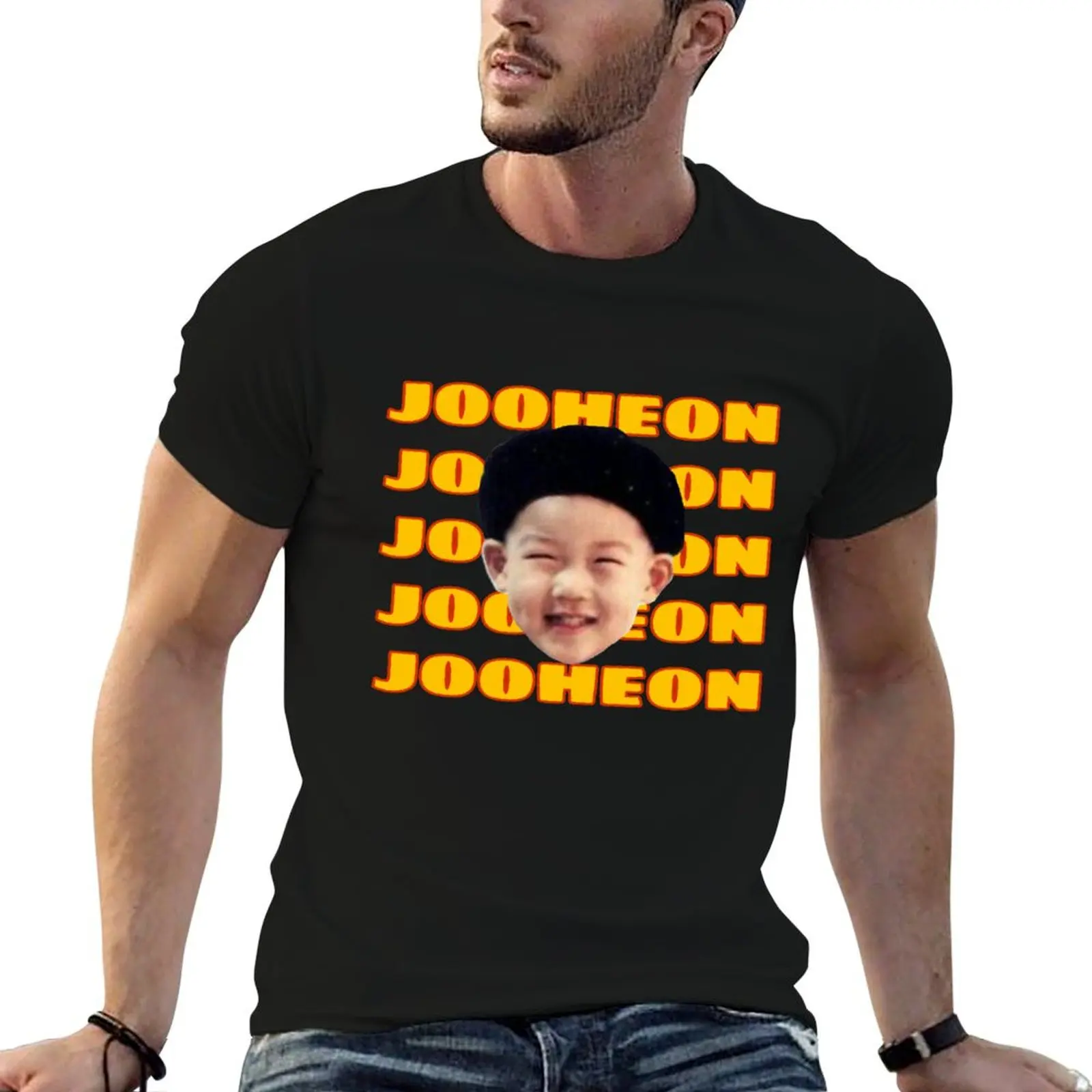 Camiseta monsta x baby jooheon para hombre, camiseta de algodón 100%, camisetas de algodón 100% para hombre, camiseta de algodón 100%