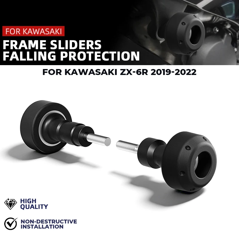 ZX6R 2019-2021 Frame Sliders Crash Mushrooms For ZX6R Performance 2019-2021 Falling Protection Crash Pad Motorcycle Accesorios