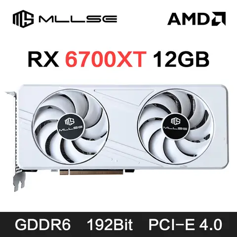 MLLSE AMD RX6700 XT 12GB Graphics Card GDDR6 192Bit PCI-E 4.0×16 6+8Pin Radeon GPU Rx6700XT Gaming Video Card Placa De Video