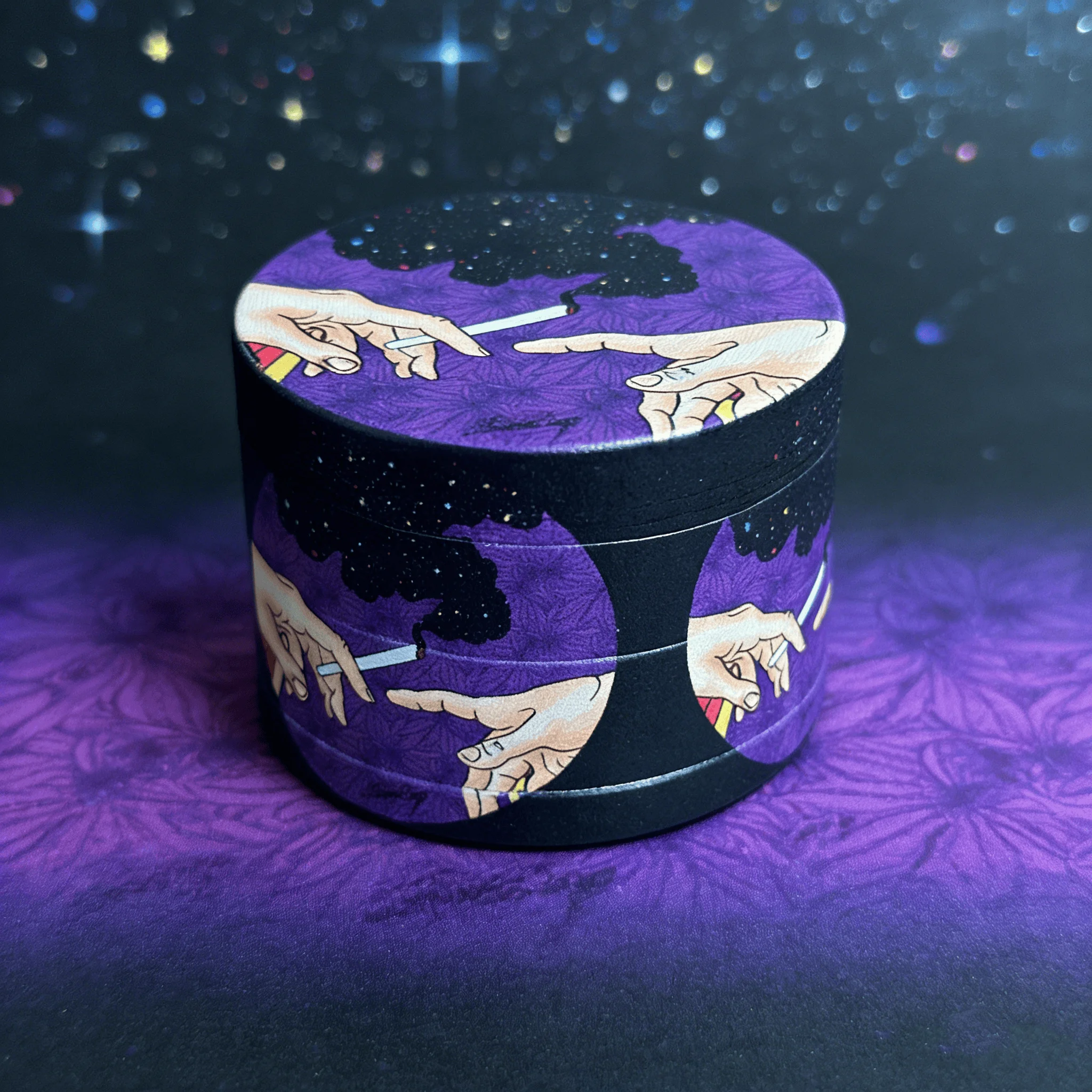 2Inch/50mm 4 Layers Purple Style Metal Herb Grinder