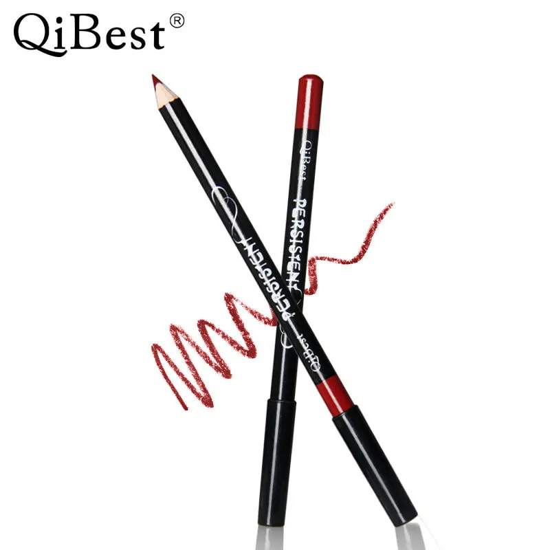 12 Colors Fashion Lip Liner Waterproof Long-Lasting Lipstick Easy Color Non-stick Cup Lip Pencil Lips Makeup.