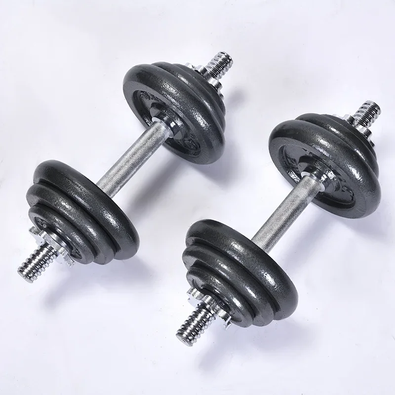 New Product Factory Direct Sale Painting Iron Dumbbell Paint-baked Gym Dumbbell Home Fitness Adjustable Dumbbells