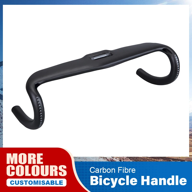 

PAANNI Road Bicycle Bend Handle All Carbon Fiber Road Handlebars 400/420/440mm Matte Black Bike Handlebar