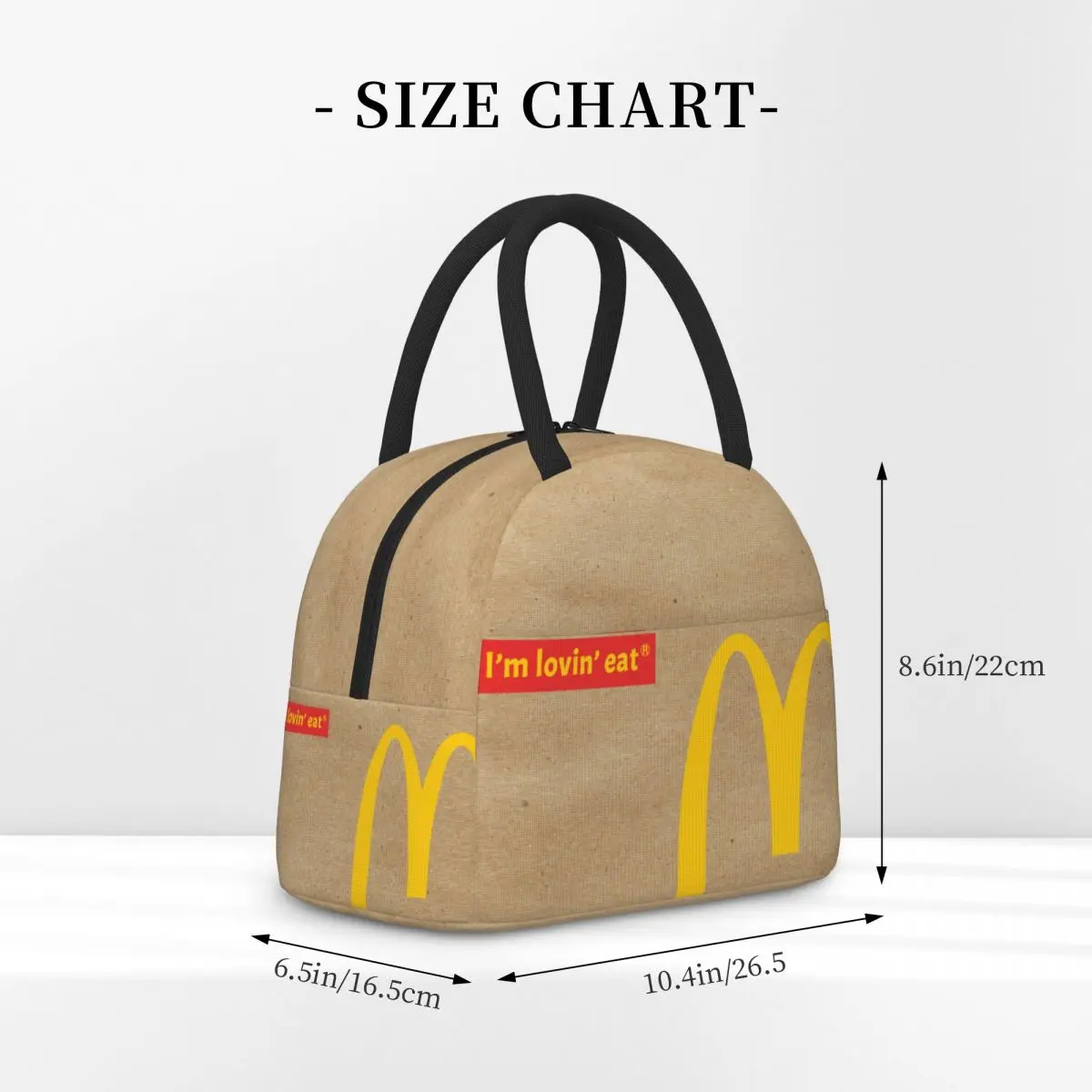 Unique Design I\'m lovin it Lunch Bag Insulated Food Box Fashion Thermal Cooler Lunch Bags for Men Women