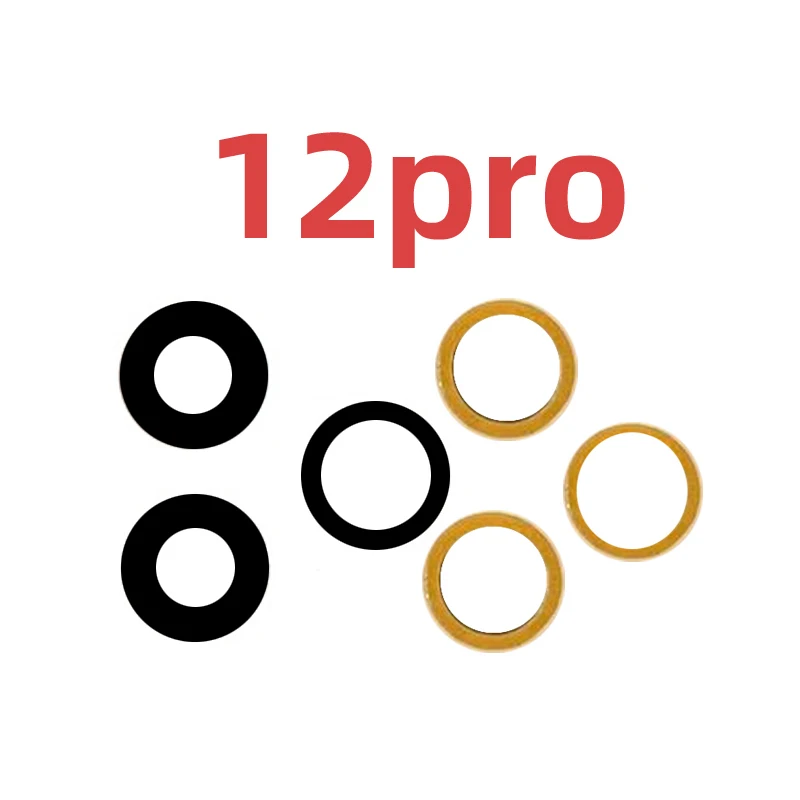 3pcs a set Rear Back Camera Glass Lens For iphone 12 pro Camera Glass Lens Glass + Sticker Replacement Repair