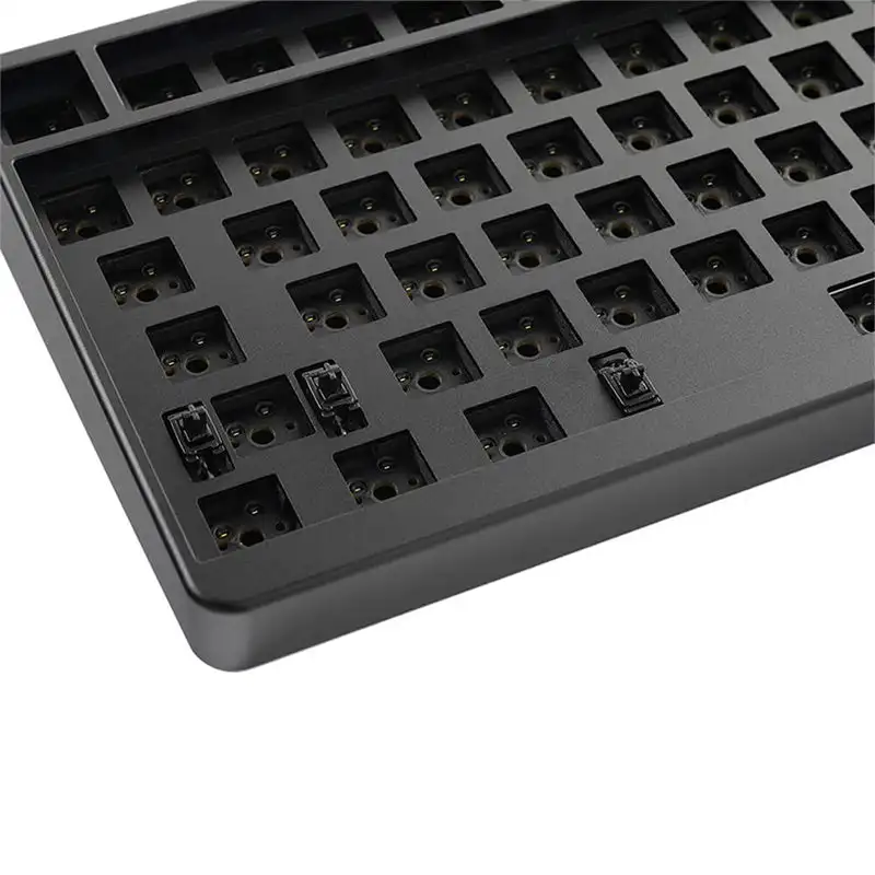 Imagem -04 - Idobao Id80 Teclado Mecânico Preto Personalizado Faça Você Mesmo Alumínio Completo 75 Kit Barebone Hot-swap Teclado com Fio Windows Mac Ios Linux