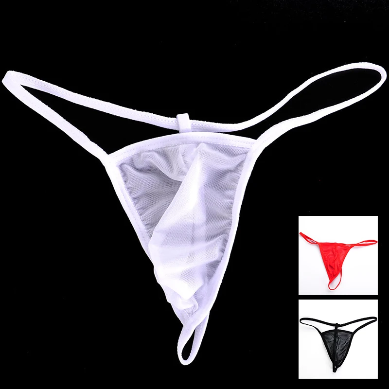 

1-3pcs Sexy Men's G-strings Thongs See Through Mesh Underwear T-back Briefs Intimate Underpants Breathable Pouch
