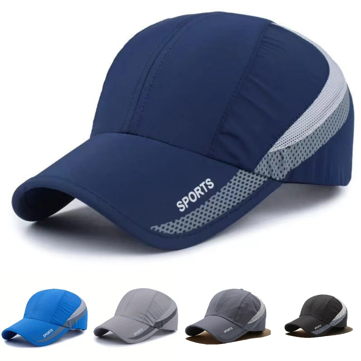 

Solid Color Quick Drying Baseball Cap Outdoor Camping Fishing Travel Peaked Cap Sunshade and Breathable Simple Leisure Dad Hat