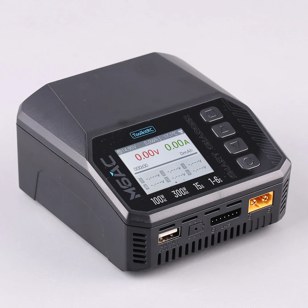 ToolkitRC M6AC 15A 300W Multifunctional LiPo Battery Charger Smart 1-6S Balance for RC Models - High Power RC Accessory