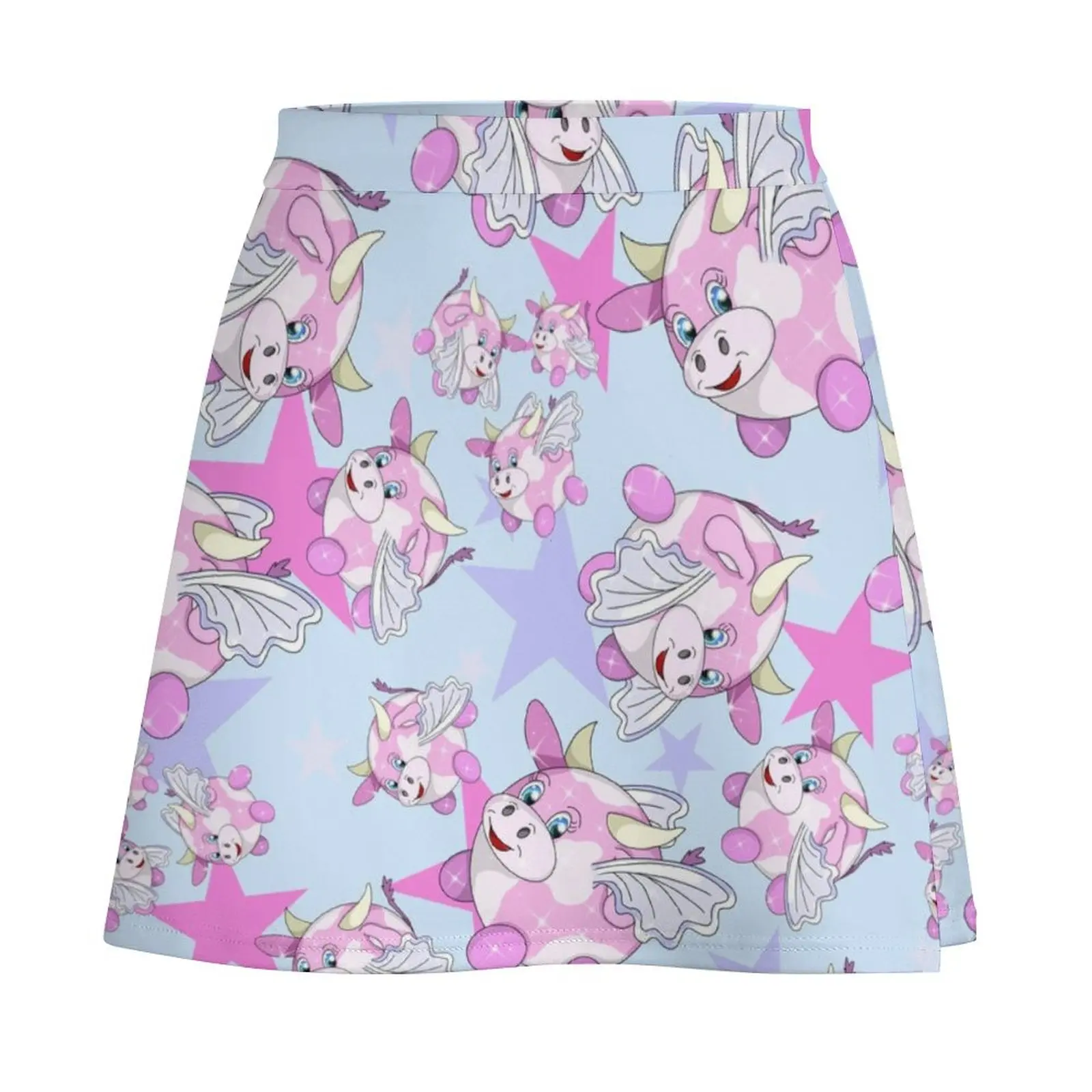 flying cow pattern Mini Skirt elegant skirts for women Short skirts korean style clothes women 2026 Mini Skirt