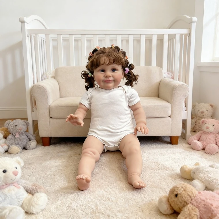 دمية زوي الواقعية بطول 26 بوصة مع بشرة ثلاثية الأبعاد وعروق مرئية، دمية فنية ناعمة الملمس قابلة للتجميع