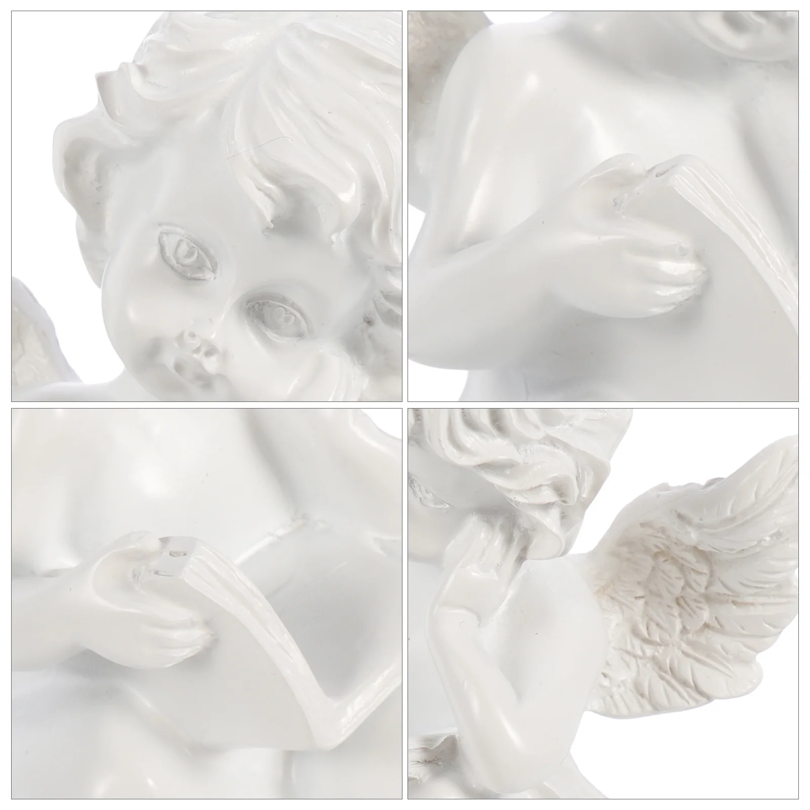 

Angel Statue Resin Classic White Creative Desktop Decoration Home Ornament Office Table Desktop Decoration
