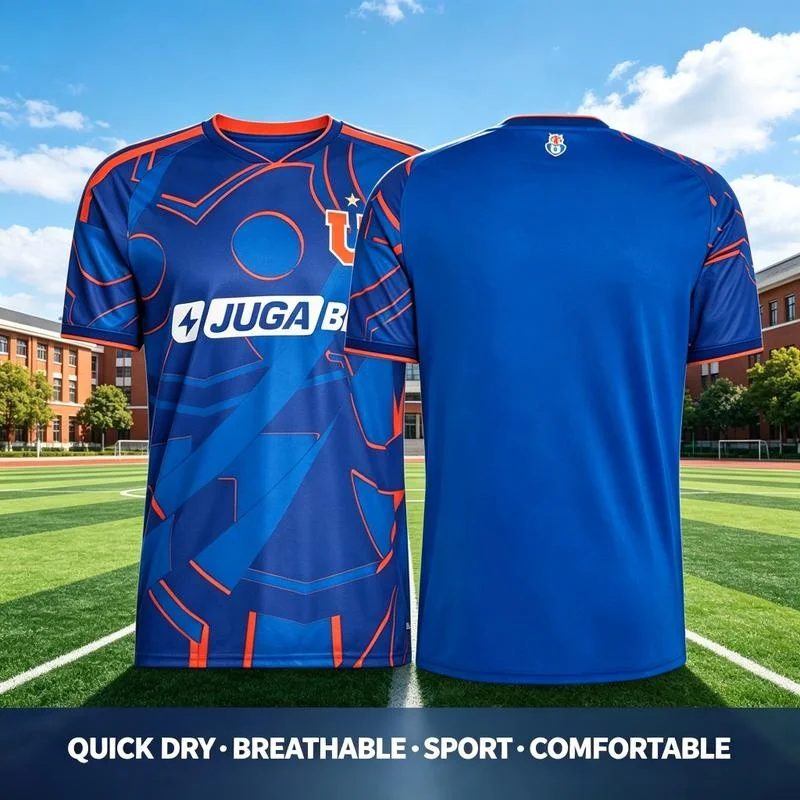 2026-2027 Modisches Produkt Universidad De Chile Fußballtrikot Y2k-Stil Fußballshirt Sportliches Schnelltrocknendes T-Shirt Eltern-Kind – Detail 1