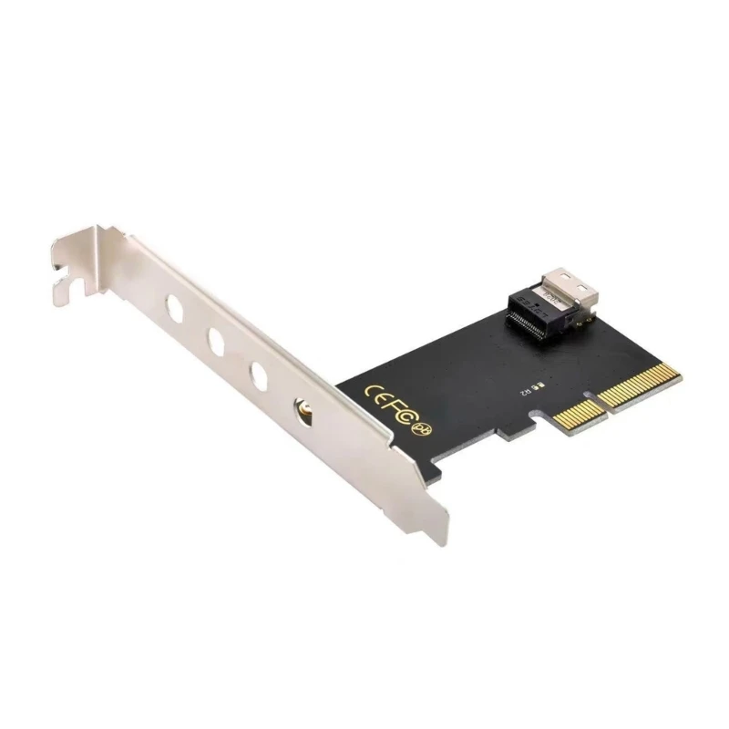 Mainboard PCIE 4X to SFF8654 Adapter Card with Half Height Baffle