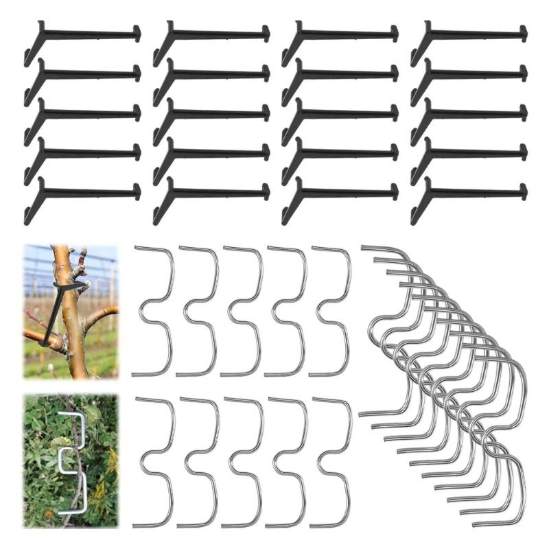 M Shaped Fruit Tree Branch Spreaders For Pear Peach Citrus Trees ABS And Galvanized Steel Garden Tool Set