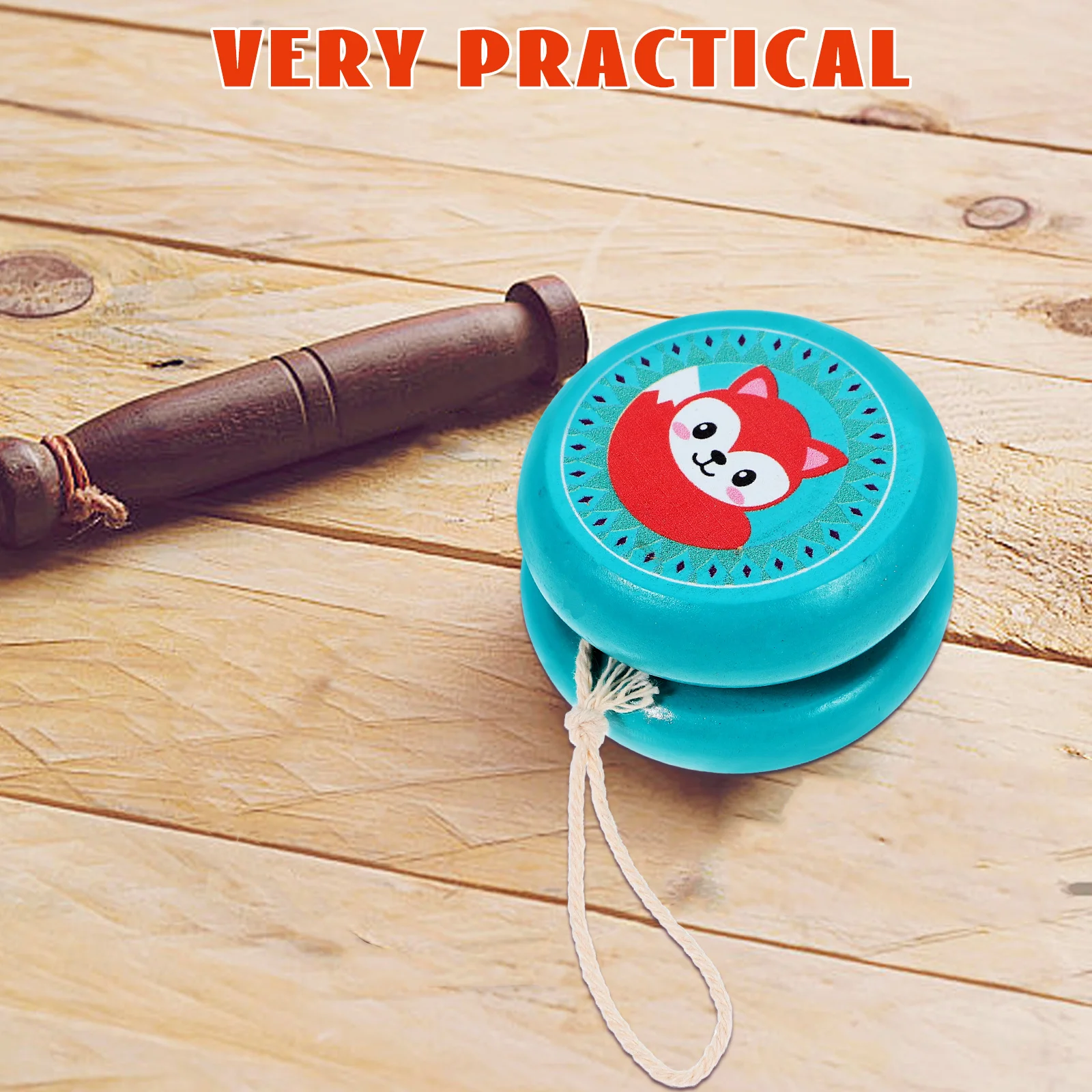 Gogogmee سلسلة خشبية لعبة خدع الأصابع الاحترافية للمبتدئين من خشب الزان الأخضر تحمل الخنفساء #4