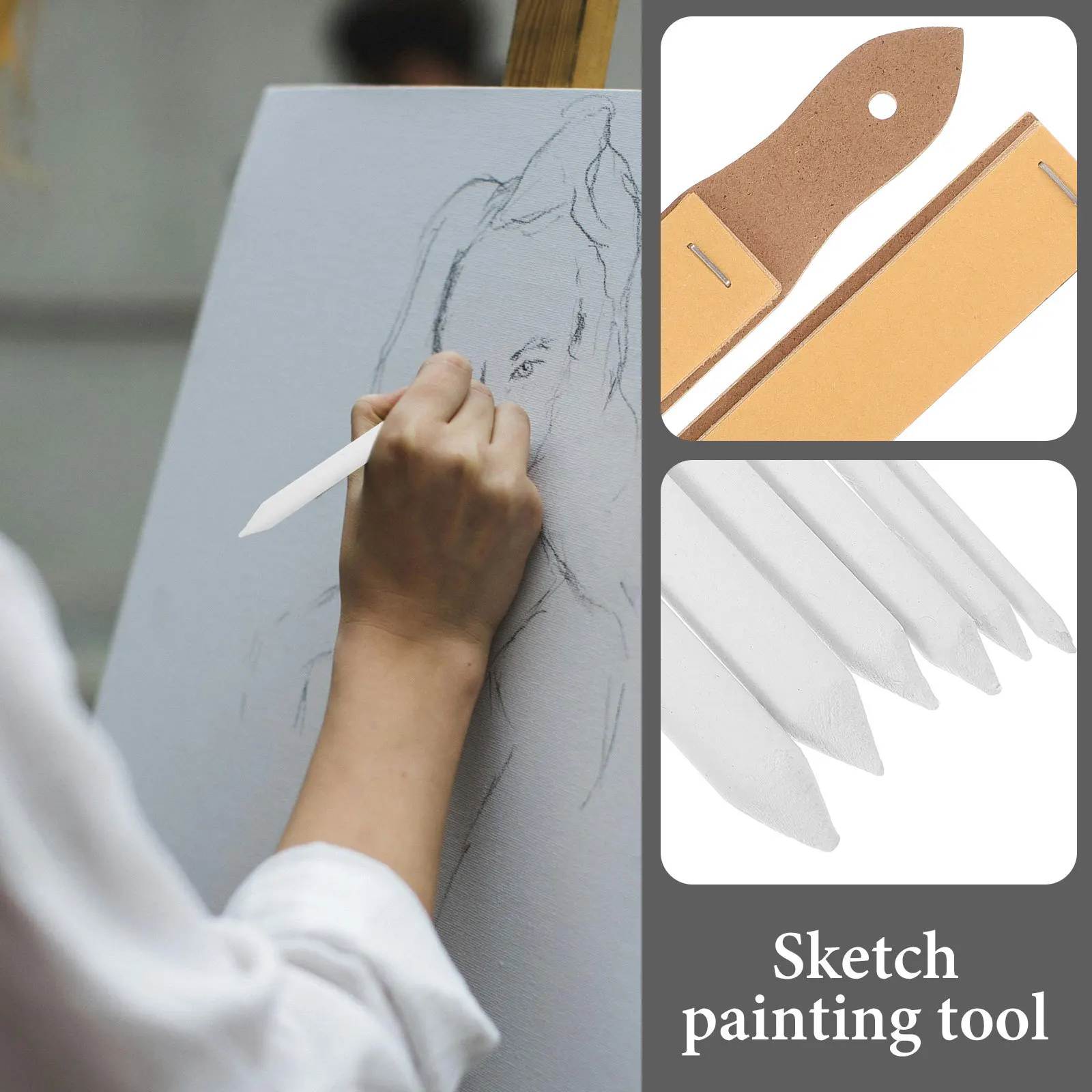 

1Set Sandpaper Drawing Tools Blending Stumps Art Paper Drawing Tools Sketch Painting Tool Smudge Erase Tool Student Sketch