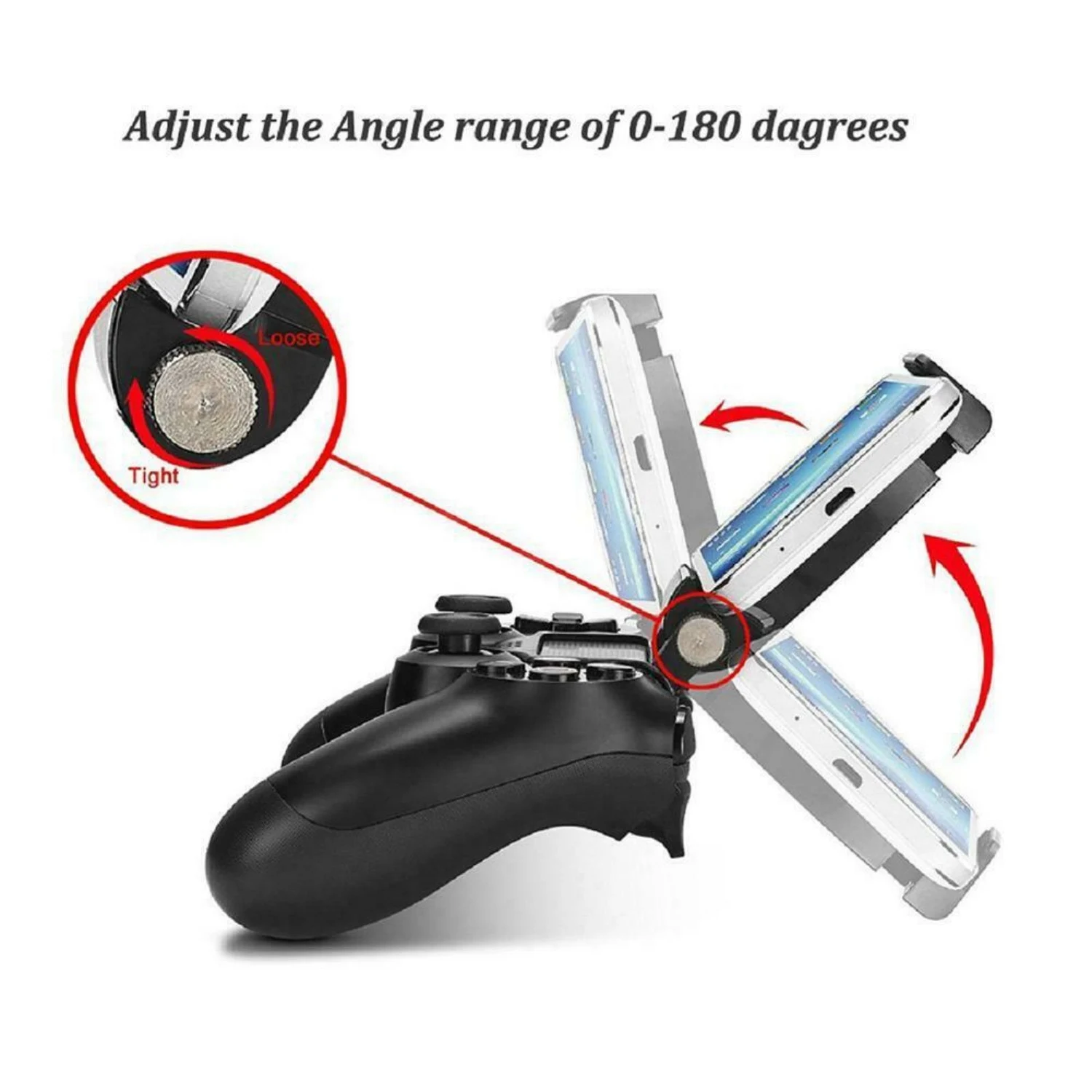 Soporte de Clip para juegos de teléfono móvil, soporte de abrazadera para PS4, DualShock 4, controlador de juego, Clip ajustable para Gamepad