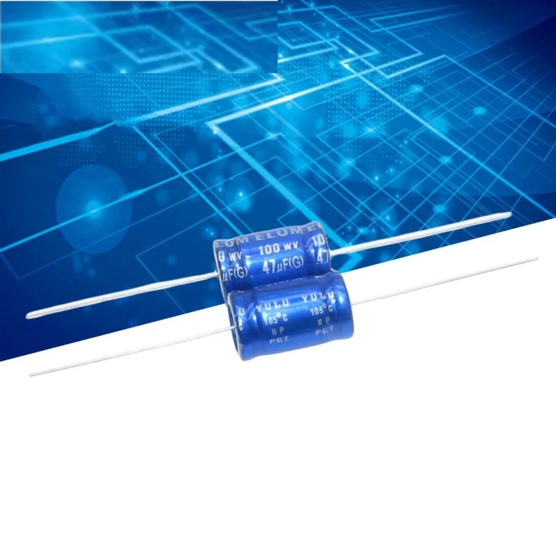 5PCSaudio frequency crossover horizontal axial non-polar electrolytic capacitor 100v 47uf 13X20mm
