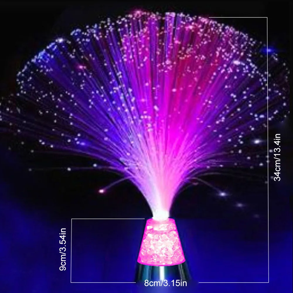 Colored LED Fiber Optic Light Night Lamp Holiday Christmas Wedding Decoration LED Luminous Desktop Light Fiber Optic Light