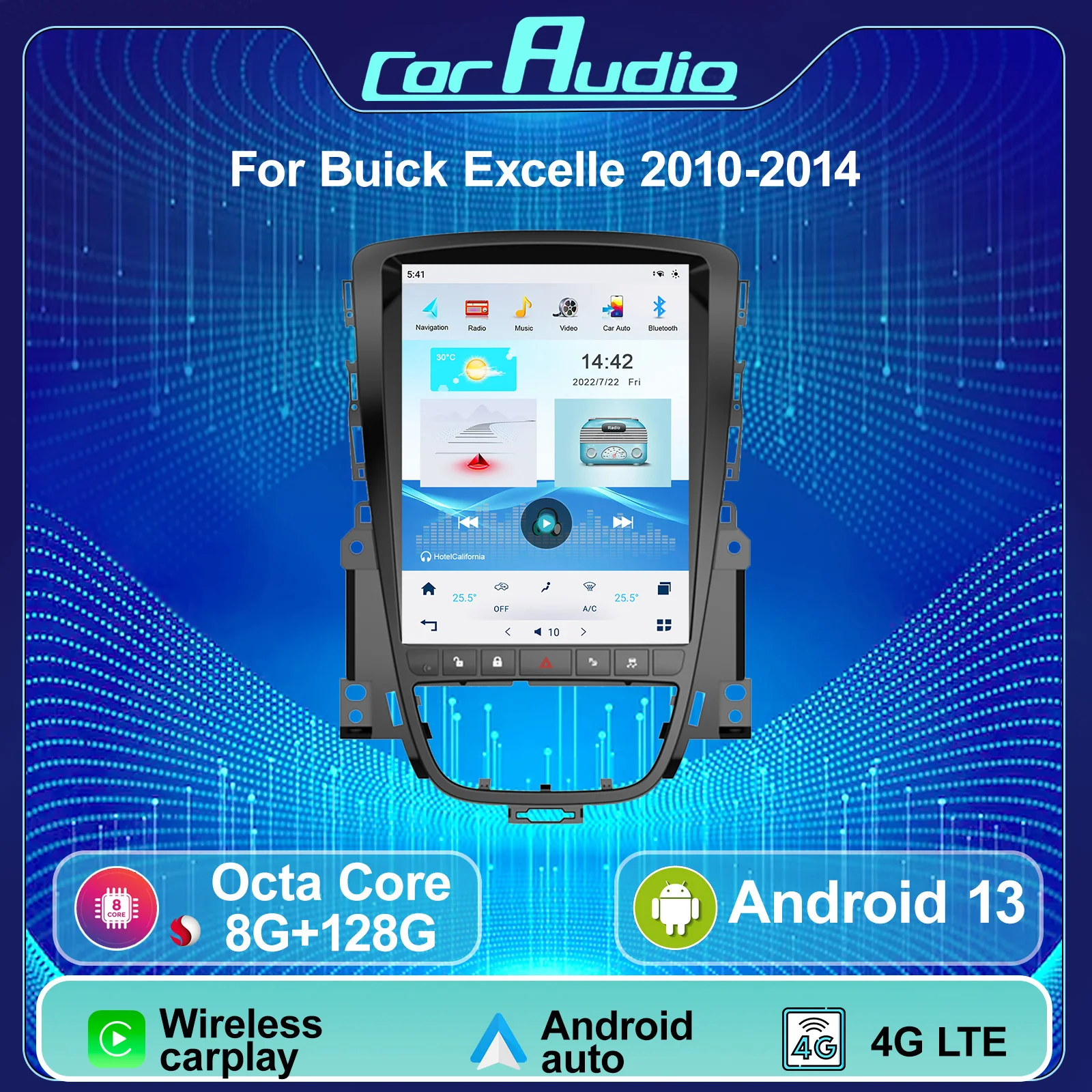 

10.4" Android Car Multimedia For Opel Astra J Buick Verano 2009- Stereo 4G WIFI BLT GPS Navigation Head Unit