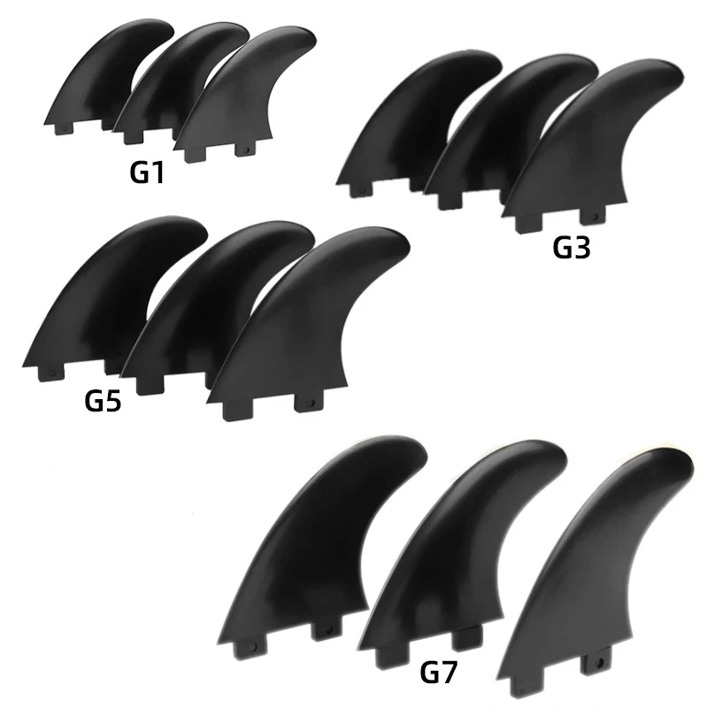 Surfboard Rudder Fins Left Center Right Set of 3pcs G1-G3-G5-G7 Surfboard Split Fins Balance Accessories