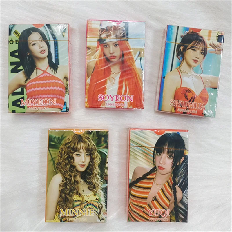 (G)I-DLE Album LOMO Card 55pcs/set Song Yuqi Solo ShuHua Minnie Fan Girl Collection Gift Postcard Photo Card GIDLE Greeting Card