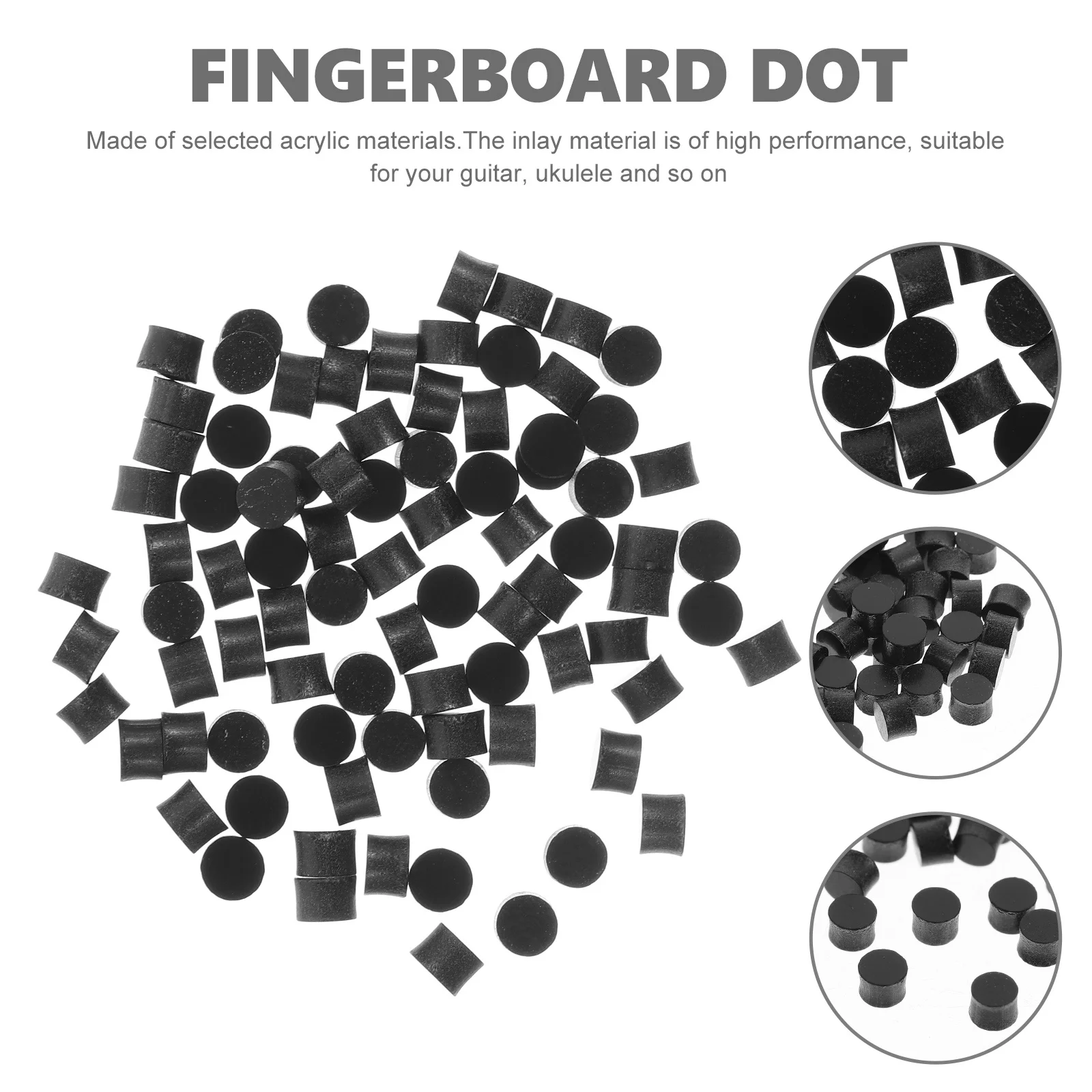

100Pcs Acrylic Guitar Inlay Dots Fingerboard Dot Markers for Fretboard Repair Replacement Parts for Electric Classical Folk