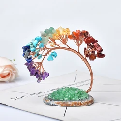 1PC Natural Colour Crystal Tree Specimen Agate Reiki Healing Home Decoration Ornaments Lucky Tree DIY gifts Souvenir Gift