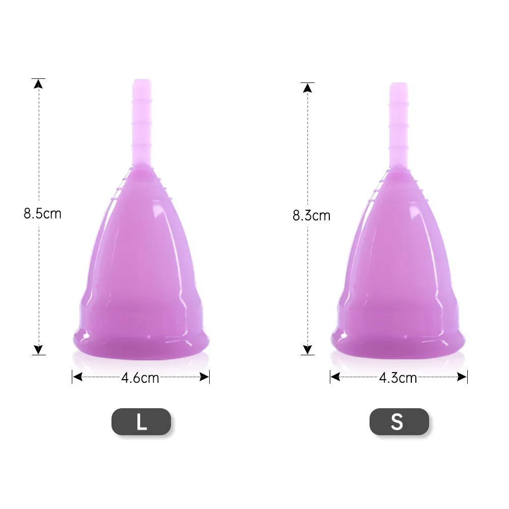 Menstrual Cup Medical Silicone Women\'s Hygienic Collector Kit Silicon Female Hygiene Menstruation Period Cups Vagina Personal