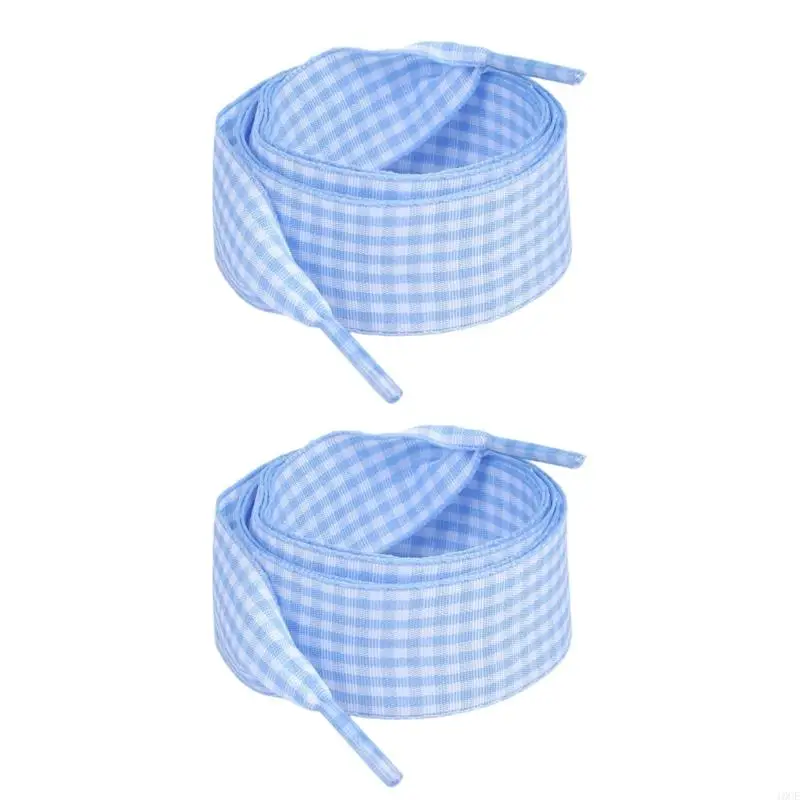 Checkered Polyester Shoelaces Anti Slip Sneakers Shoe Laces For Athletic Shoe 