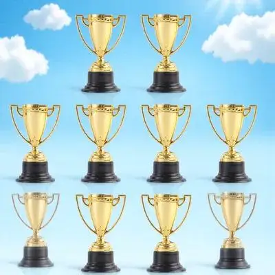 

16 Pcs Small Trophy Toys Durable Plastic Kids Sports Day Awards Mini Trophies Prize Children Winner School Matches