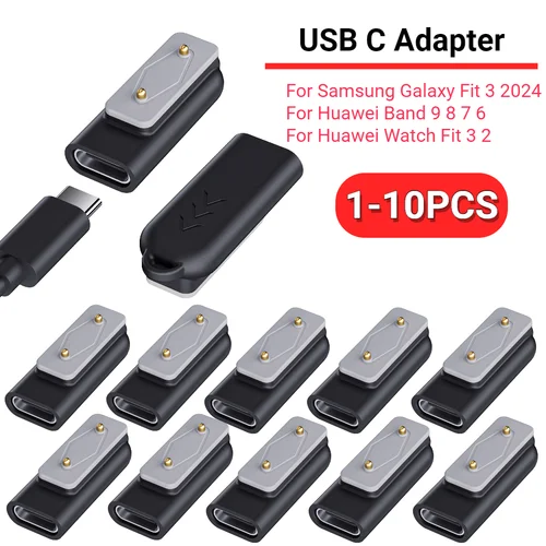 Imagen 1 del producto Adaptador de cargador de reloj magnético tipo C, adaptador de cargador de reloj tipo C para Samsung Galaxy Fit 3, Huawei Watch Fit 3 2