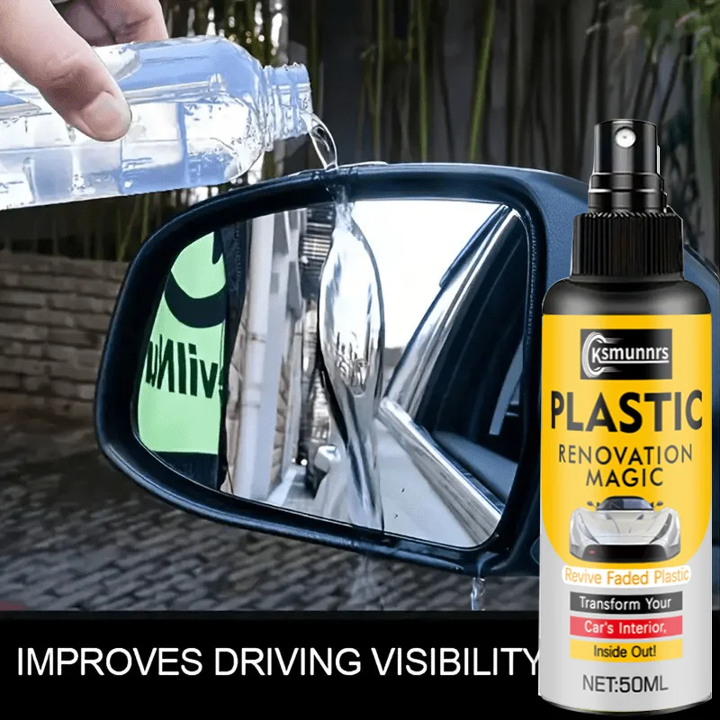 Car windshield waterproof spray, hydrophobic raindrop repellent coating set, anti-fog and mirror effect for windows and bathroom