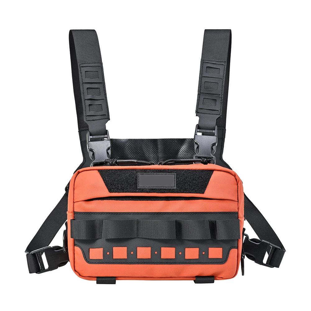 Fishing Chest Rig Pouch Convenient Storage for Lures and Gear Molle Design for Outdoor Activities like Hiking and Camping