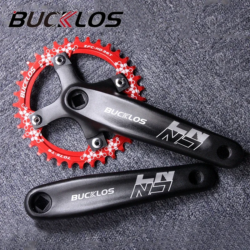 

BUCKLOS 170mm Crankset MTB 104BCD Crank 32/34/36/38/40/42T Chainring Square Hole Road Mountain Bike Cranks Bicycle Accessories