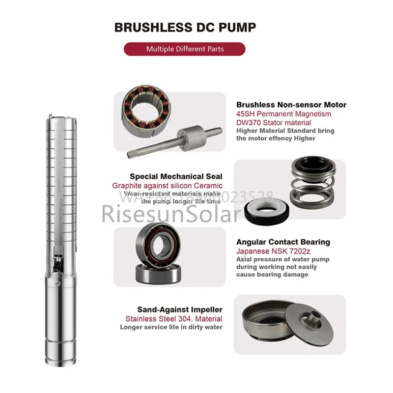 

Deep Well Solar Pump for Irrigation 3.5hp Complementary Solar Pump Energy Saving Solar Water Pump 275m