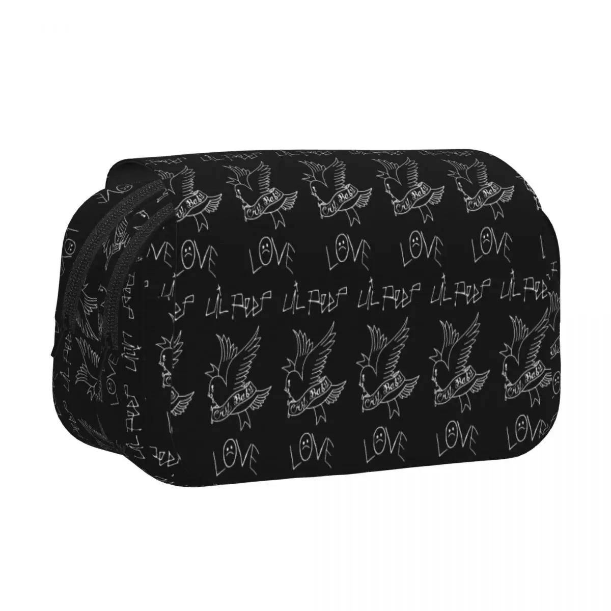 Logo Lil Peep Pencil Cases Pen Holder Hard Shell Leather Large Capacity Pen Box Pencil Bag for Boys Girls Gifts