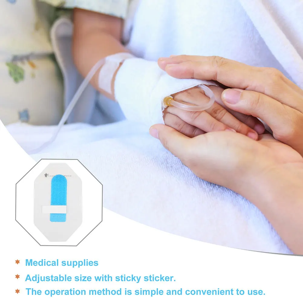 8Pcs Adhesive Catheter Fixation Tapes Breathable Soft Stabilizing Decal for Patient Daily Use No Pull Out No Skin Irritation