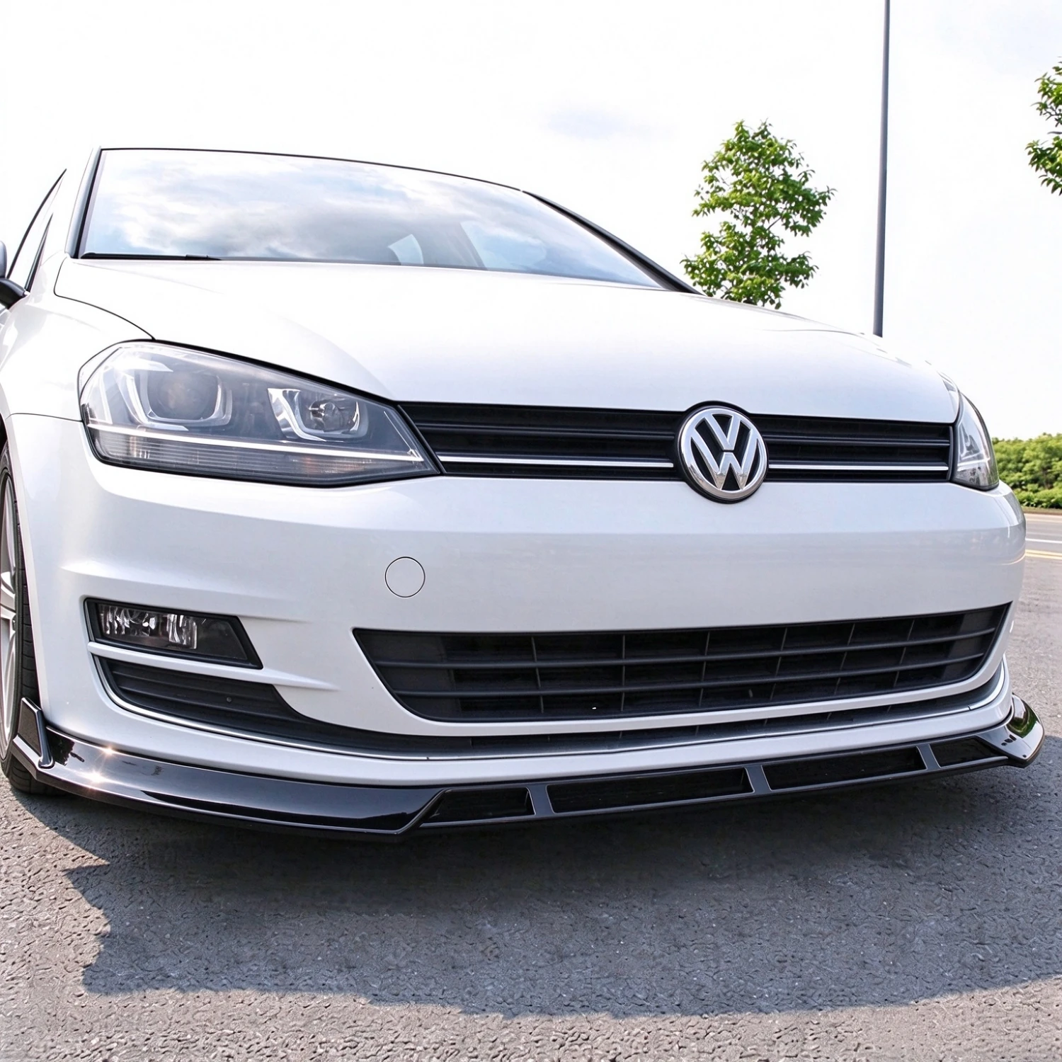 Front Bumper Splitter Lip For VW Golf MK7 TDI TSI TGI E-Golf Variant Standard 2014-2017 Glossy Black Splitter Diffuser Body Kit