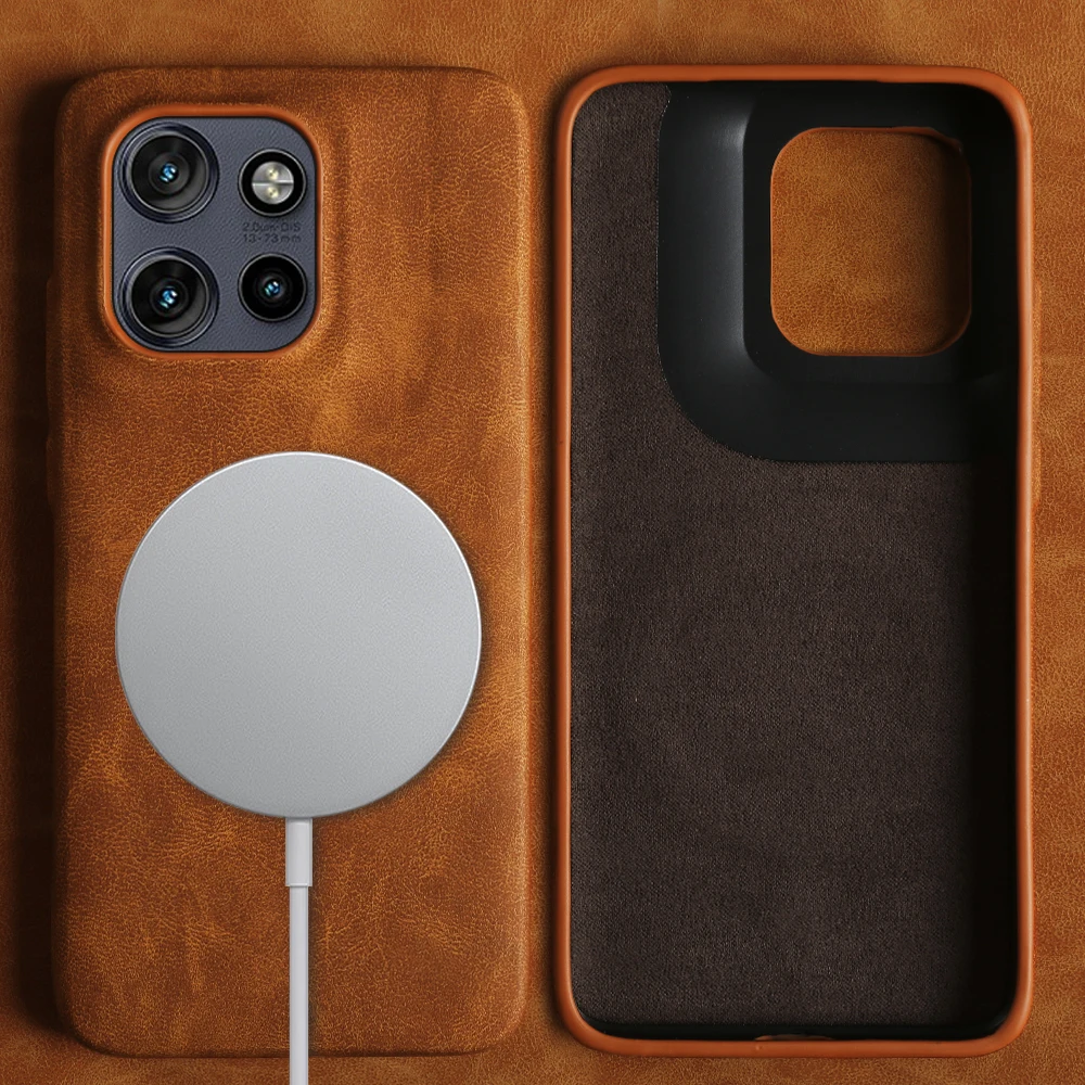 

For Magsafe Leather Phone Case For Motorola Moto Edge 50 Neo Pro Fusion X50 Ultra Edge50 S50 Neo G45 G85 Shockproof Cover Funda