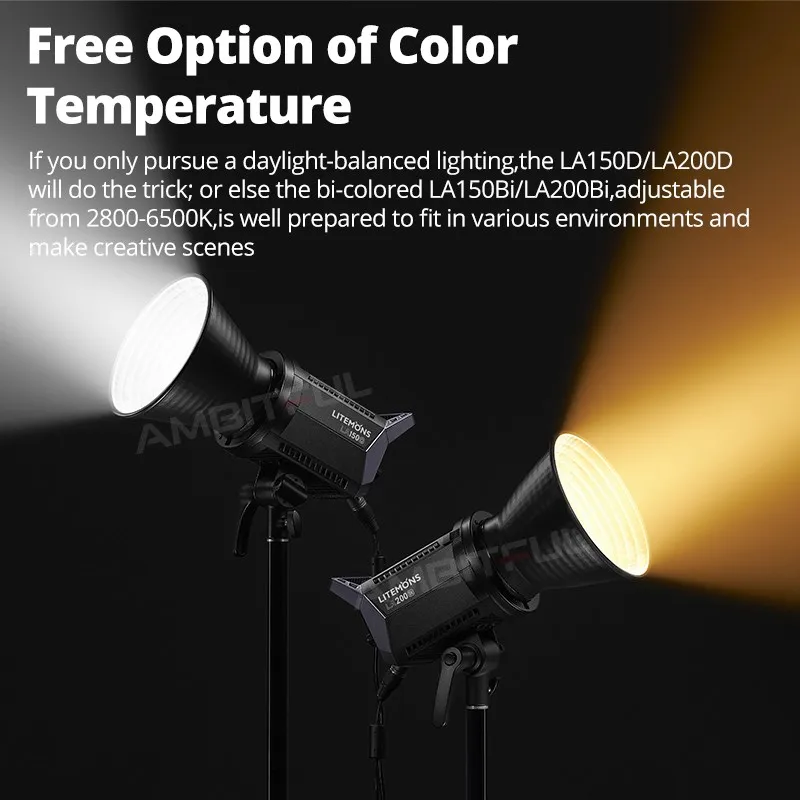 Godox LA150D LA150BI 190 واط LA200D LA200BI 230 واط لوحة ال سي دي LED الفيديو الضوئي الإخراج المستمر + APP التحكم بوينز جبل إضاءة الاستوديو #2