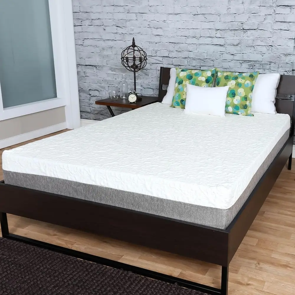 

10 Inch Graphite Gel Memory Foam Mattress with Premium 8-Way Stretch Cover for Queen Size (66x80)