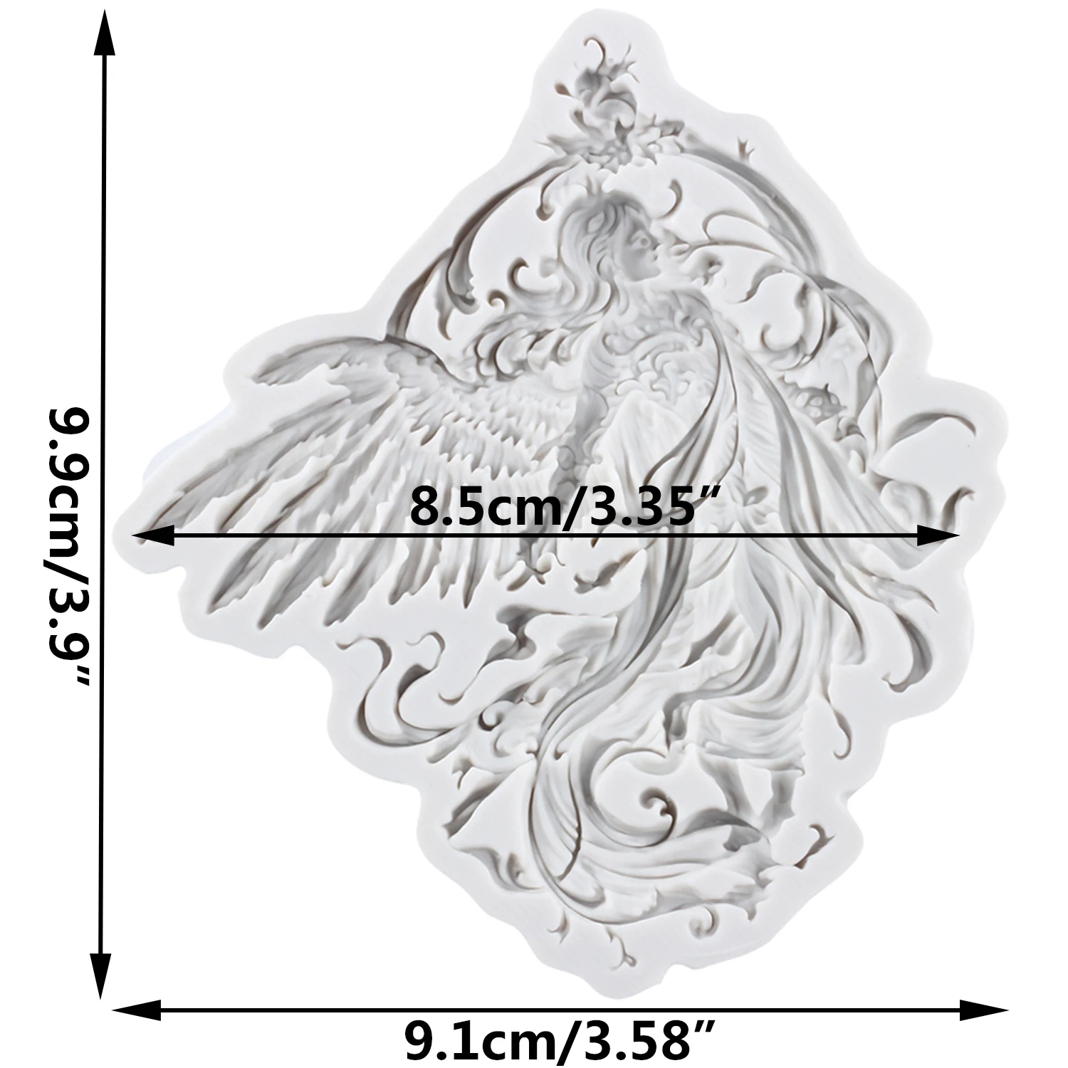 Fairy Silicone Molds Angel Fondant Cake Decorating Tools Cupcake Topper Chocolate Candy Craft Gum Paste Polymer Clay