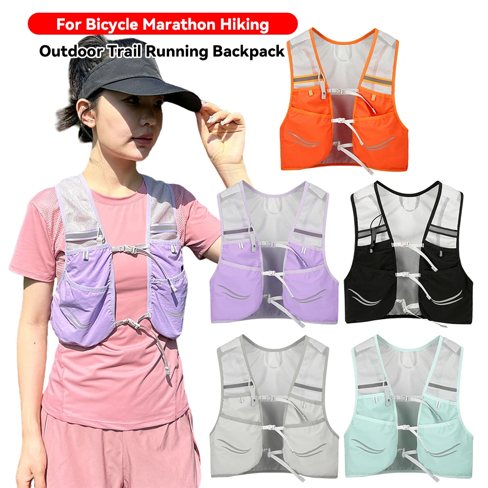 Mochila de Trail Running para Exteriores, Ultraligera, Transpirable, para Maratón, Ciclismo, para Hombre y Mujer, Funcional, para Ciclismo, Maratón, Senderismo