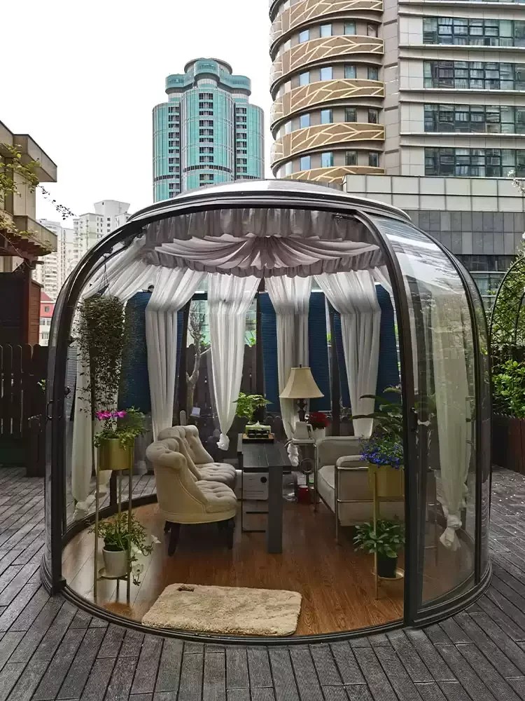 Customized Outdoor Restaurant Scenic   Bubble House Outdoor Transparent Sun Room Movable